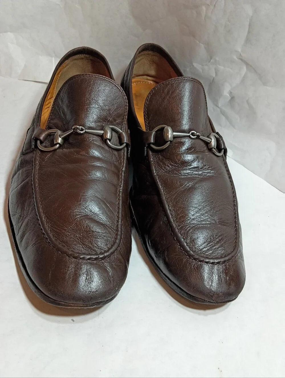 Mens Horsebit Gucci leather shoes Brown  Size UK 10 Us 10.5
